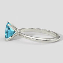 Afbeelding in Gallery-weergave laden, Blauwachtige kussen Paraiba ring 2,1 karaat
