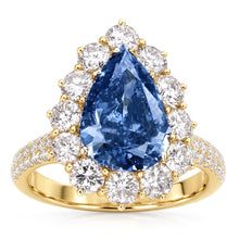 Afbeelding in Gallery-weergave laden, Blauwe Diamanten Cocktailring
