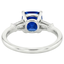 Afbeelding in Gallery-weergave laden, echte baguette diamant 2.75karaat ring zijaanzicht
