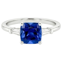 Afbeelding in Gallery-weergave laden, echte baguette diamant 2.75karaat ring bovenaanzicht
