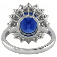 Afbeelding in Gallery-weergave laden, Blauwe Saffier Gouden 14K I
GI GECERTIFICEERDE Diamanten Ring
