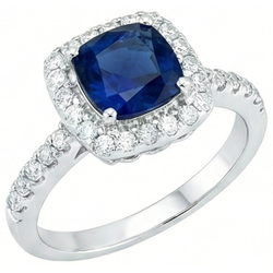 Echte Saffier Ring 3.50 Karaat