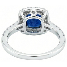 Afbeelding in Gallery-weergave laden, echte round saffier 3.50karaat ring profielweergave
