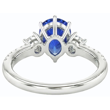 Afbeelding in Gallery-weergave laden, echte round diamant 3karaat ring bovenaanzicht
