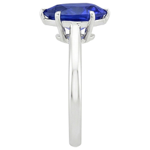 Afbeelding in Gallery-weergave laden, Blauwe Saffier Solitaire Ring 4 Karaats Edelsteen Wit Goud 14K
