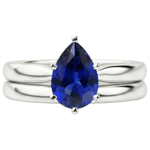 Afbeelding in Gallery-weergave laden, echte pear diamant 2karaat ring op wit
