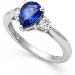 Echte Saffier Ring 1.50 Karaat