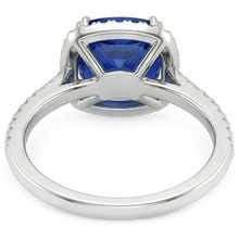 Afbeelding in Gallery-weergave laden, echte round saffier 2.50karaat ring profielweergave

