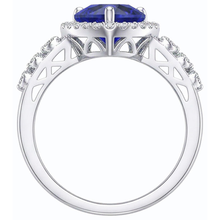 Afbeelding in Gallery-weergave laden, echte round diamant 3.50karaat ring zijaanzicht
