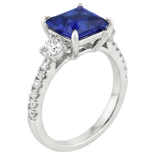 Afbeelding in Gallery-weergave laden, Natuurlijke Saffier Ring 6.25ct - Witgoud 14K
