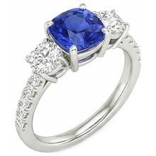 Afbeelding in Gallery-weergave laden, echte round diamant 3.50karaat ring close-up detail
