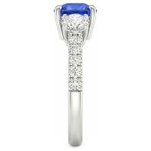 Afbeelding in Gallery-weergave laden, echte round diamant 3.50karaat ring bovenaanzicht
