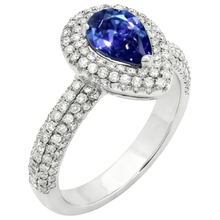 Afbeelding in Gallery-weergave laden, echte round saffier 2.30karaat ring close-up detail
