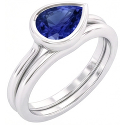 Korenbloem Saffier Edelsteen Ring 1,50 karaat – 14K Witgoud
