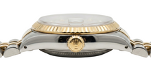 Afbeelding in Gallery-weergave laden, Bordeauxrode diamanten wijzerplaat Roestvrij staal en goud jubileum Datumjust dameshorloge Rolex
