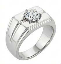 Afbeelding in Gallery-weergave laden, Briljant Antiek Cushion Heren Ring 2 karaat in 10K White Gold
