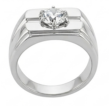 Afbeelding in Gallery-weergave laden, Briljant Antiek Cushion Heren Ring 2 karaat in 10K White Gold
