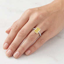 Afbeelding in Gallery-weergave laden, Briljant VVS Zuiverheid Fancy Gele Diamant Sieraad Ring – 3
