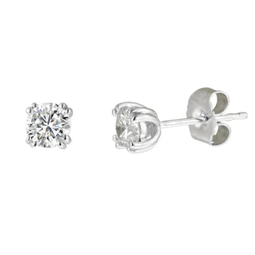 Briljant Geslepen 2,00 Ct Echt Diamanten Dames Oorknopjes Goud Wit 14K