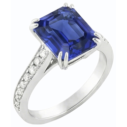 Echte Saffier Ring 3 Karaat