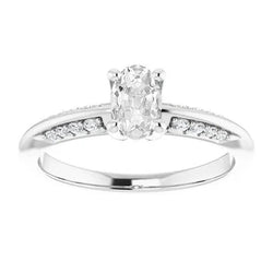 Trouwring Ovaal Oud Mijn Geslepen Echte Natuurlijke uit de aarde gewonnen Diamanten Ring Prong Gezet Juweel 3.65 Karaat