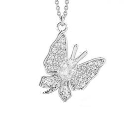 Diamant Vlinder Hanger Halsketting 2,50 karaat in 14 Karaat