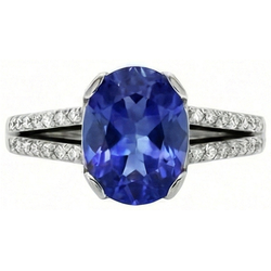 Echte Saffier Ring 3.75 Karaat