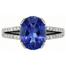 Afbeelding in Gallery-weergave laden, echte round saffier 3.75karaat ring vooraanzicht
