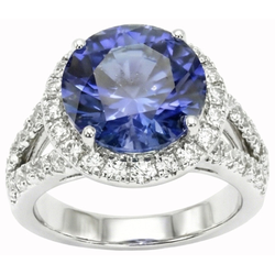 Echte Saffier Ring 6 Karaat