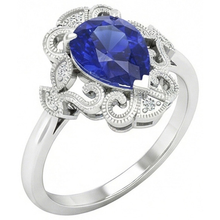 Afbeelding in Gallery-weergave laden, Royal Blue Saffier Sieraadsteen Ring – vooraanzicht
