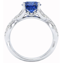 Afbeelding in Gallery-weergave laden, echte round diamant 3karaat ring profielweergave
