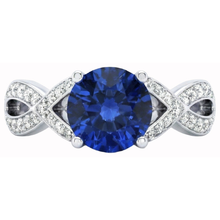 Afbeelding in Gallery-weergave laden, echte round diamant 3karaat ring zijaanzicht
