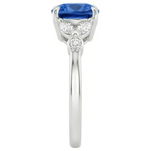 Afbeelding in Gallery-weergave laden, echte marquise saffier 2.70karaat ring profielweergave
