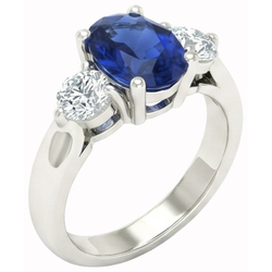 Echte Saffier Ring 3 Karaat
