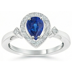 Echte Saffier Ring 3.20 Karaat