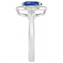 Afbeelding in Gallery-weergave laden, echte round saffier 3.20karaat ring profielweergave
