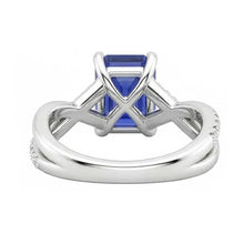 Afbeelding in Gallery-weergave laden, echte round saffier 3.50karaat ring profielweergave
