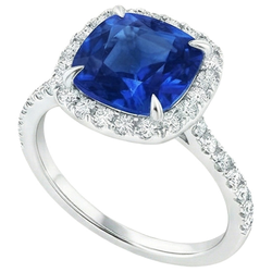 Echte Saffier Ring 4 Karaat