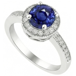 Echte Saffier Ring 1.50 Karaat