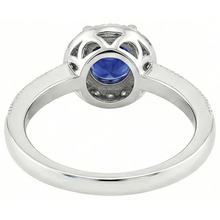 Afbeelding in Gallery-weergave laden, echte round saffier 1.50karaat ring op wit
