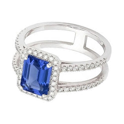 Echte Saffier Ring 3 Karaat