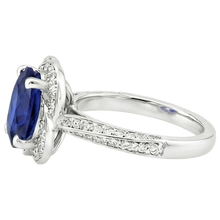 Afbeelding in Gallery-weergave laden, echte round saffier 6karaat ring profielweergave
