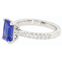 Afbeelding in Gallery-weergave laden, echte round saffier 3.75karaat ring profielweergave
