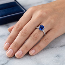 Afbeelding in Gallery-weergave laden, Ceylon Sapphire Verlovingsring Met Accenten 2,50 Karaat Goud 14K
