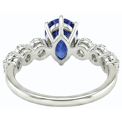 Echte Saffier Ring 3 Karaat