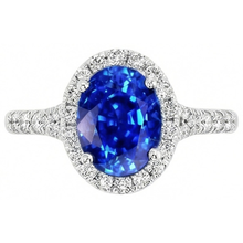 Afbeelding in Gallery-weergave laden, echte round diamant 4.40karaat ring zijaanzicht
