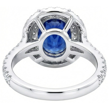 Afbeelding in Gallery-weergave laden, echte round saffier 4karaat ring op wit
