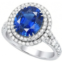 Echte Saffier Ring 4 Karaat