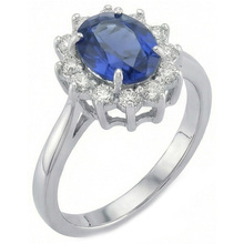 Afbeelding in Gallery-weergave laden, Ceylonese Blauwe Saffier Ring 4.40 Karaat Natuurlijke uit de aarde gewonnen Diamanten Sieraden
