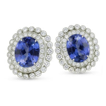Afbeelding in Gallery-weergave laden, echte round diamant 5.50karaat oorbel close-up detail
